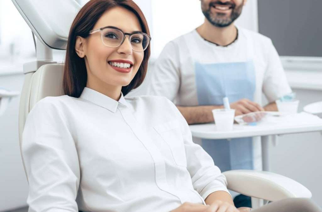 Smiling Patient with Dentist