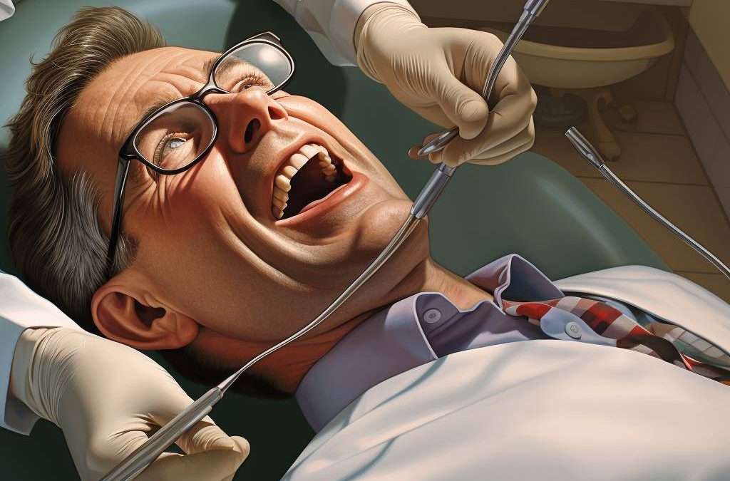 Tooth Extraction Procedure Image Description: An illustration showing a dentist performing a tooth extraction procedure, highlighting the importance of oral health and the services provided by Soothing Dental San Francisco.